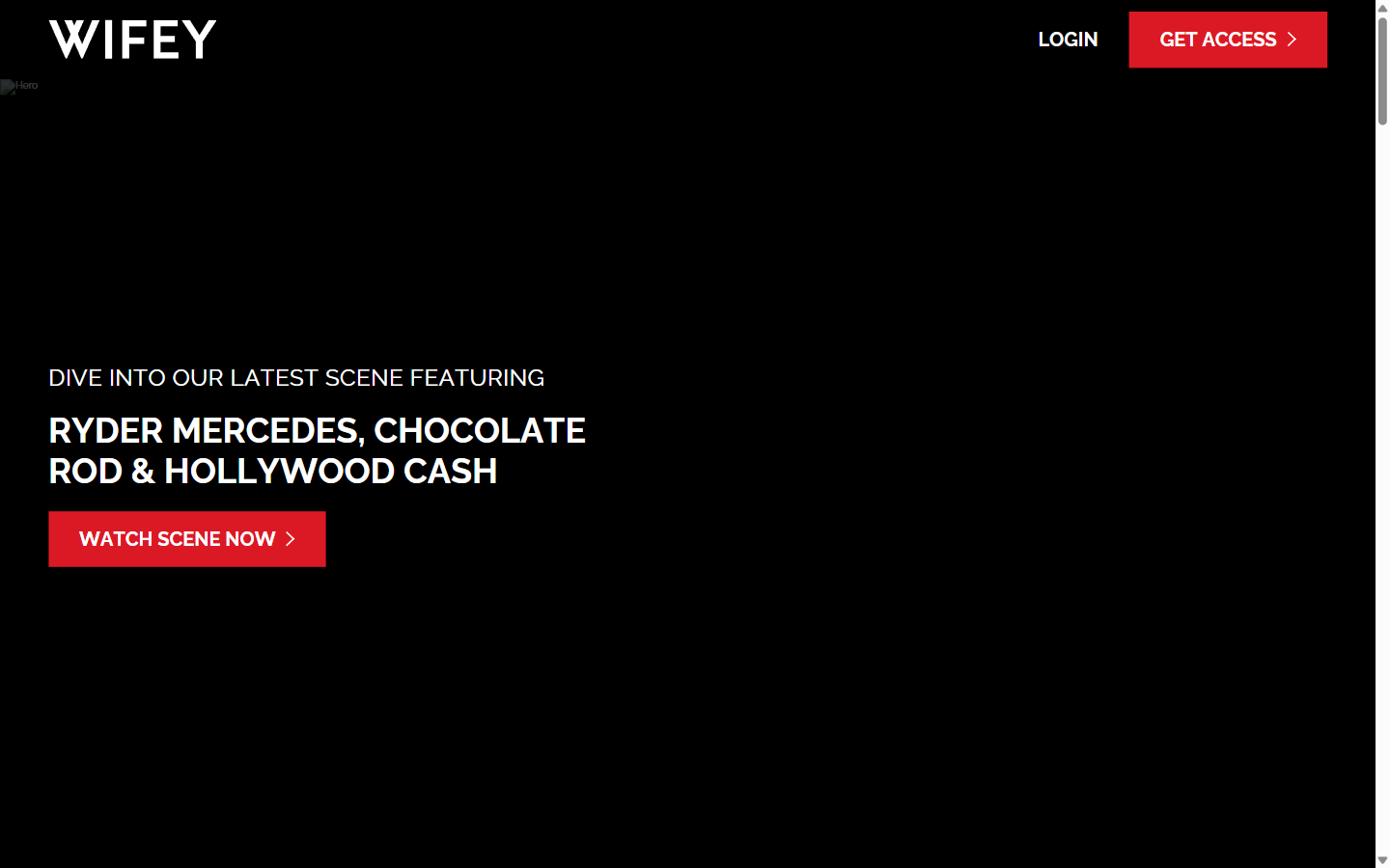 Wifey homepage showing premium hotwife content platform