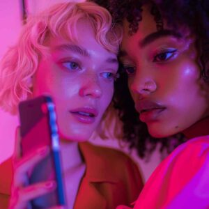 worldexplorer female models staring at each other eyes pink a f2d6a4b7 8271 41ae a351 0a291ad555cb 1 Top 10 AI Girlfriend Websites (Honest Review)