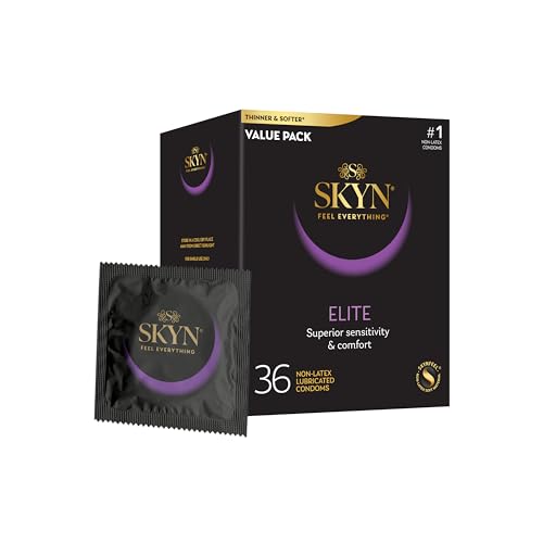 SKYN Elite – 36 Count – Ultra-Thin, Lubricated Latex-Free Condoms