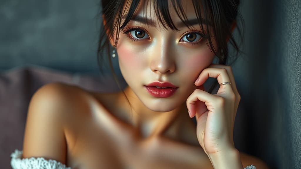 hyperrealistic image 26 year old japanese female model looking into the camera seductive big boobsID20250317104216084 The Best ai bikini girls show raw summer style vibe